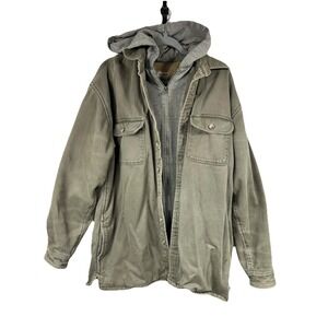 Schmidt Olive Canvas Hooded Barn Jacket  Earth Tone Workwear Barn Chore Rugged